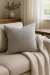 Almofada cor cinza | Manta cor offwhite