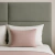 Cabeceira cor verde musgo | Almofada cor rose