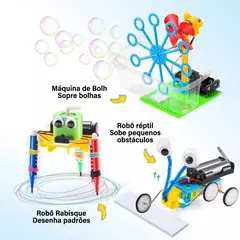 Kit de Ciência de Robótica STEM 6 em 1, Construir Experimentos Científicos Pr
