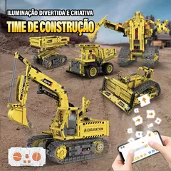 Kit de Blocos de Engenharia 5 em 1 - Escavadeira e Robô - comprar online