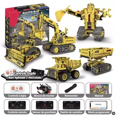 Kit de Blocos de Engenharia 5 em 1 - Escavadeira e Robô - comprar online