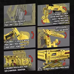 Kit de Blocos de Engenharia 5 em 1 - Escavadeira e Robô - comprar online