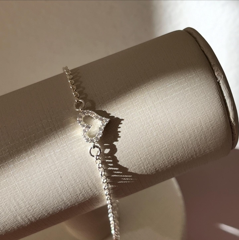 Pulseira Coração Cravejado