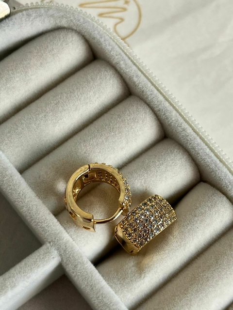 Brinco Argola Cravejada