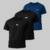 Kit 3 Camisetas Dry Fit Pretas e Azul - comprar online
