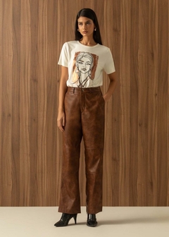 Calça Corino Full Leg Casual Moderno - loja online