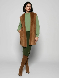 Colete Biamar Alongado com Pele Fake Feminino - Amsterdam Closet