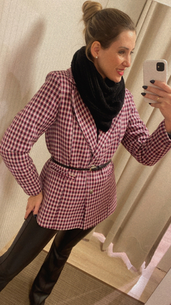BLAZER EM TWEED XADREZ SOLTO ALFAIATARIA