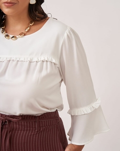 BLUSA CREPE MANGA LONGA na internet