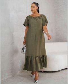 VESTIDO VISCOSE MIDI FEMININO na internet