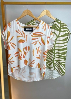 BLUSA EM VISCOSE SOLTA FEMININA ESTAMPADA