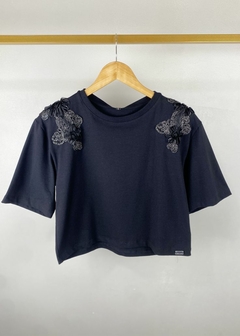 BLUSA ALGODÃO COM APLIQUE - comprar online