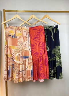 SAIA EM VISCOSE MIDI ESTAMPADA - comprar online