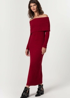 Vestido Malha Midi Casual Inverno Feminino na internet