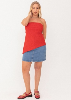 Imagem do SAIA JEANS CURTA FEMININA AZUL