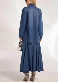 SAIA MAXI MIDI EM DENIM - comprar online