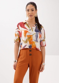 Camisa Viscose Estampada Feminina - Amsterdam Closet