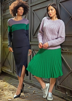 Blusa Tricot Trabalhada Inverno Feminina