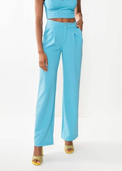 CALÇA EM ALFAIATARIA SOLTA WIDE LEG FEMININA