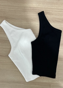Blusa Malha Canelada Um Ombro Só Feminina - comprar online