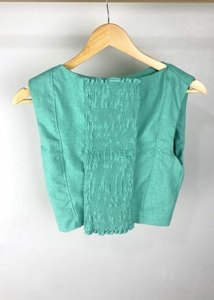 REGATA CROPPED SUZANA EM LINHO - Amsterdam Closet