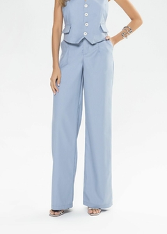 CALÇA ALFAIATARIA FEMININA AZUL - loja online