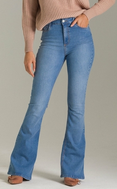CALÇA JEANS FEMININA FLARE AZUL