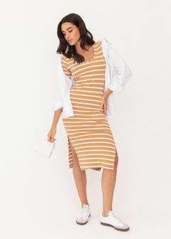 VESTIDO MALHA CANELADA MIDI na internet