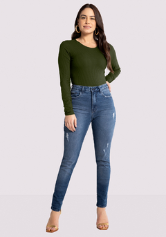 Imagem do CALÇA JEANS SKINNY LUNENDER AZUL CHAPA BARRIGA