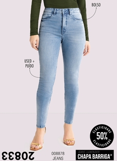 CALÇA JEANS COM ELASTANO CHAPA BARRIGA AZUL CLARO na internet