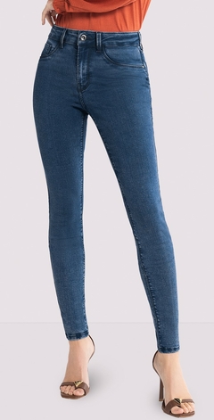 CALÇA JEANS FEMININA COM ELASTANO 3 TAMANHOS AZUL - comprar online