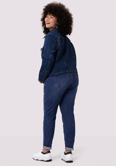 JAQUETA JEANS COM ELASTANO MANGA LONGA PLUS SIZE na internet