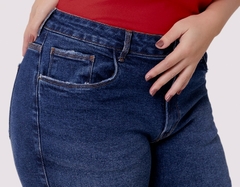 CALÇA JEANS FEMININA SKINNY COM ELASTANO AZUL ESCURO - Amsterdam Closet