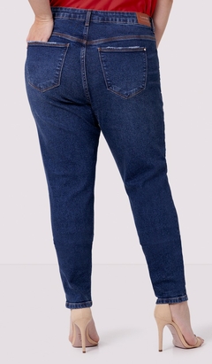 CALÇA JEANS FEMININA SKINNY COM ELASTANO AZUL ESCURO - comprar online