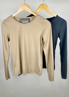 Blusa Malha Básica Manga Longa Feminina - Amsterdam Closet