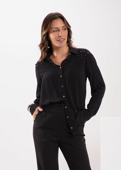 Camisa Viscose com Aplique Feminina - comprar online