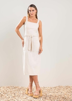 VESTIDO LINHO MIDI