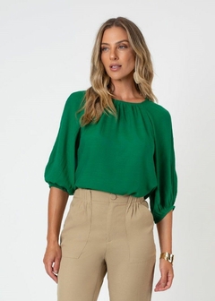 BLUSA EM VISCOSE MANGA 3/4 - Amsterdam Closet