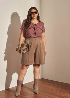 BLUSA CREPE TWILL DECOTE VAZADO COM BABADO - loja online