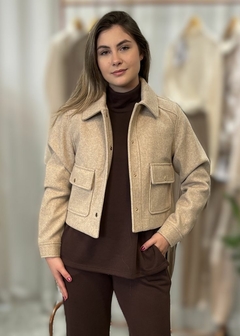 Casaco Lã Casual Feminino