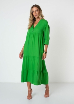 VESTIDO EM VISCOSE MIDI