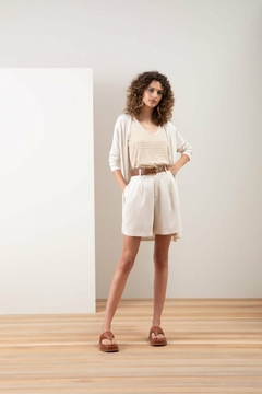 REGATA LISTRADA MALHA DECOTE V - Amsterdam Closet