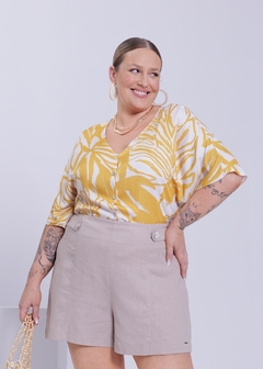 CAMISA VISCOSE PLUS SIZE ESTAMPADA na internet