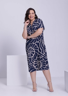 VESTIDO EM VISCOSE MIDI PLUS SIZE