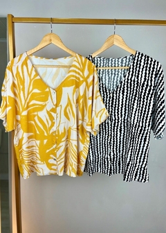 CAMISA VISCOSE PLUS SIZE ESTAMPADA - comprar online