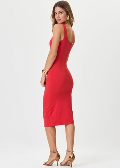 VESTIDO VISCOSE JUSTO MIDI - Amsterdam Closet