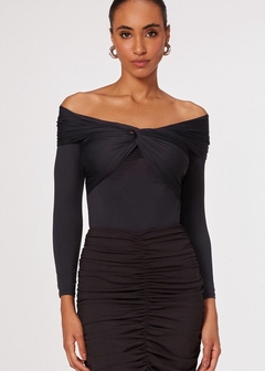 BLUSA MALHA DETALHE TRANSPASSADO FEMININA