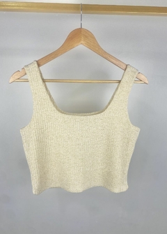 REGATA CROPPED MALHA CANELADA LUREX
