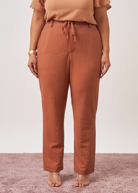 CALÇA VISCOSE RISCA DE GIZ FEMININA