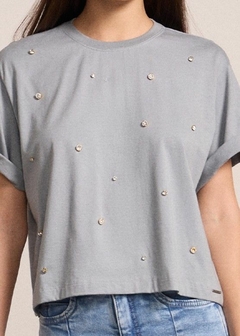 BLUSA EM MALHA COM PEDRARIA - comprar online
